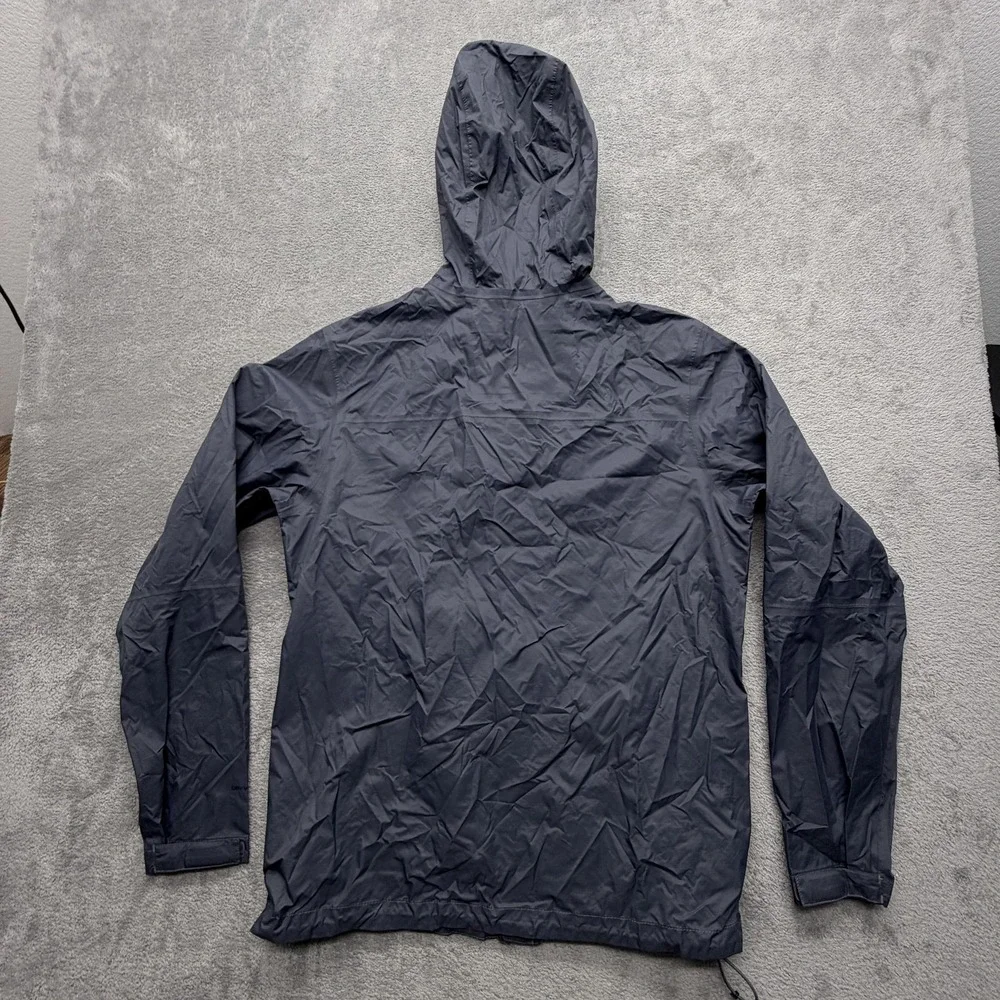 The North Face Windbreaker Jacket Mens M Gray Hooded Full Zip Lined Pockets